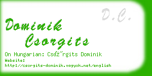 dominik csorgits business card